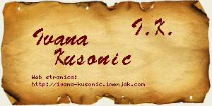 Ivana Kusonić vizit kartica